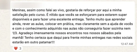 Depoimento sobre a disponibilidade e a entrega das aulas